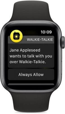 walkie talkie apple watch how to accept invite